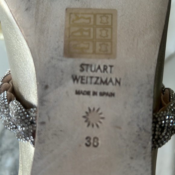 Stuart Weitzman Gold Addison braided strap flat Sandals. - Picture 2 of 3